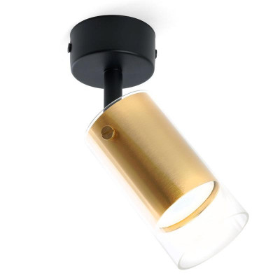 Светильник ML1891 настен./потолочн. под лампу GU10 зол. черн. FERON 48746