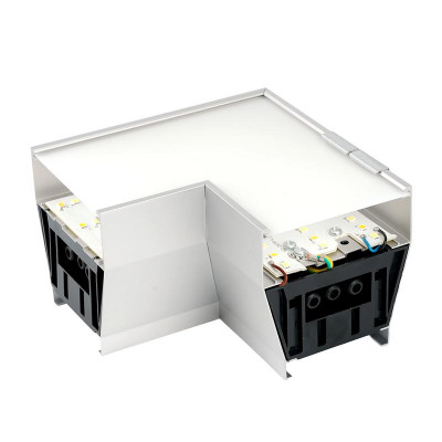 Светильник коннектор AL4036L RetailRay 4Вт 3000К-4000К-6400К 440лм 115х115х70мм L-образ. с ручным переключением режимов серебр. возмож. соедин. в линию FERON 51872