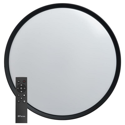 Светильник светодиодный AL6240 Simple matte 80Вт 3000К-6500К max 5600лм управляемый с пультом FERON 48073