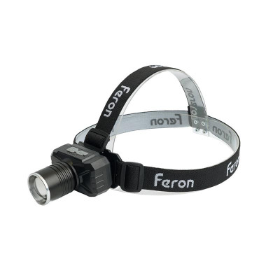 Фонарь налобный с аккумулятором 20хH IP44 USB type-C Алюминий TH2314 FERON 51621