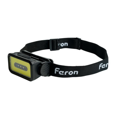 Фонарь налобный с аккумулятором 5Вт 20хH IP44 USB type-C ABS пластик TH2315 FERON 51620