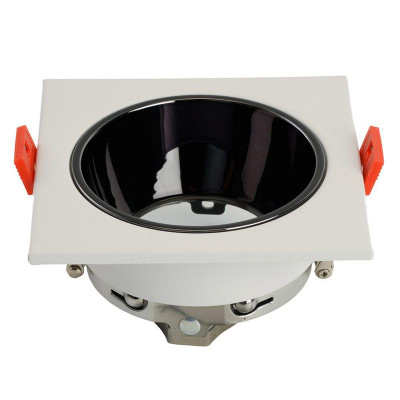 Светильник DL3112 G5.3 MR16 потолочн. встраив. бел. + черн. хром FERON 51405