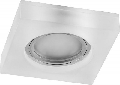 Светильник CD8180 50Вт G5.3 MR16 потолочн. встраив. со светодиод. подсветкой 15LEDх2835 SMD 4000К с драйвером в комплекте бел. матов. хром FERON 29708