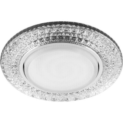 Светильник CD4020 15Вт GX53 встраив. без лампы со светодиод. подсветкой 20LEDх2835 SMD 4000К с драйвером в комплекте прозр. хром FERON 29473