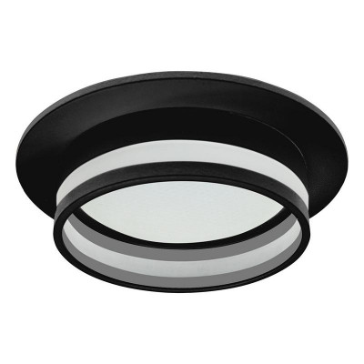 Светильник DL502 15Вт 230В GX53 потолочн. встраив. круг без лампы черн. LUNA FERON 51090