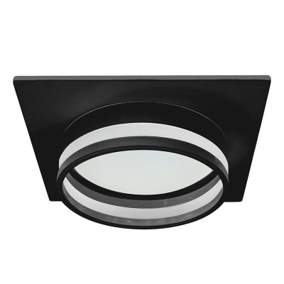 Светильник DL503 15Вт 230В GX53 потолочн. встраив. квадрат без лампы черн. LUNA FERON 51092