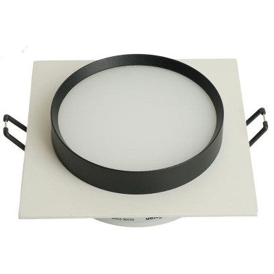 Светильник DL506 15Вт 230В GX53 потолочн. встраив. квадрат без лампы бел. + черн. FERON 51359