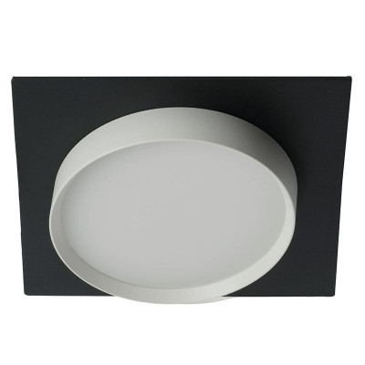 Светильник DL506 15Вт 230В GX53 потолочн. встраив. квадрат без лампы черн. + бел. FERON 51360