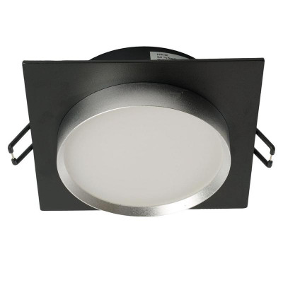 Светильник DL506 15Вт 230В GX53 потолочн. встраив. квадрат без лампы черн. + серебр. FERON 51363