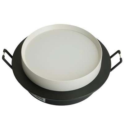 Светильник DL507 15Вт 230В GX53 потолочн. встраив. круг без лампы черн. + бел. FERON 51352