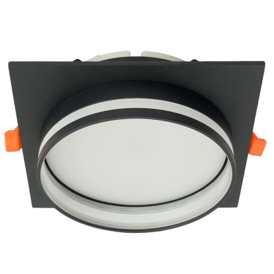 Светильник DL703 25Вт 230В GX70 потолочн. встраив. квадрат без лампы черн. LUNA FERON 51100