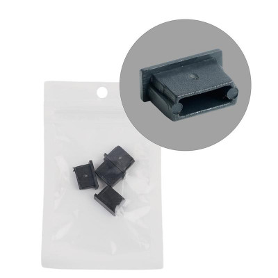 Заглушка LD241 для профиля CAB251 без отверст. черн. (уп.4шт) FERON 52095