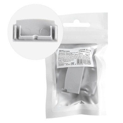 Заглушка LD358 для профиля CAB254 без отверст. (уп.4шт) FERON 48233