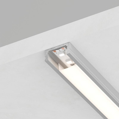 Профиль накладной CAB262 16х6 L2000 низкий в комплекте 2 заглушки 4 крепежа алюм. серебр. FERON 10267