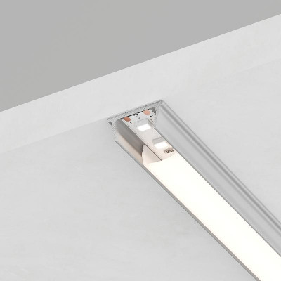 Профиль накладной CAB264 15х6 L2000 гибкий в комплекте 2 заглушки 4 крепежа алюм. серебр. FERON 10361