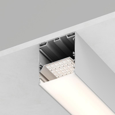 Профиль накладной/подвесной CAB265 75х75 L2000 в комплекте 2 заглушки 4 крепежа алюм. серебр. FERON 10376