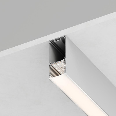 Профиль накладной/подвесной CAB267 36х67 L2000 в комплекте 2 заглушки 4 крепежа алюм. серебр. FERON 10378