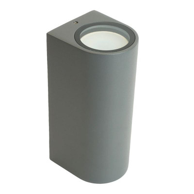 Светильник DH015 2хGU10 230В садово-парковый на стену сер. FERON 11884