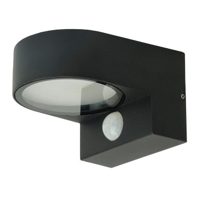 Светильник DH1202 GX53 230В садово-парковый с датчиком освещенности/движения на стену черн. FERON 51327