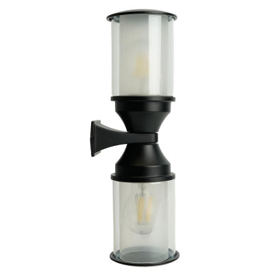 Светильник DH1402 2хE27 220-240В садово-парковый на стену вверх/вниз черн. FERON 51737