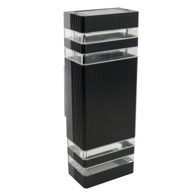 Светильник DH0807-P 2хGU10 220-240В садово-парковый с клеммой в комплекте пластик черн. FERON 51539