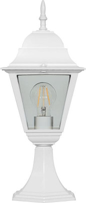 Светильник 4104/PL4104 60Вт E27 230В садово-парковый на постамент бел. FERON 11019
