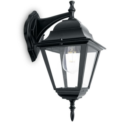 Светильник 4202/PL4202 100Вт E27 230В садово-парковый на стену вниз черн. FERON 11026