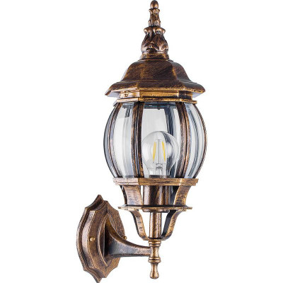 Светильник 8101/PL8101 100Вт E27 230В садово-парковый на стену вверх черн. зол. FERON 11244