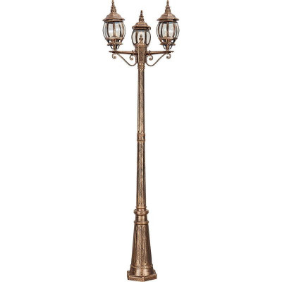 Светильник 8115/PL8115 3х100Вт E27 230В садово-парковый черн. зол. FERON 11243