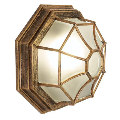 Светильник PL661 60Вт 230В 270х270х120 садово-парковый черн. зол. FERON 11651