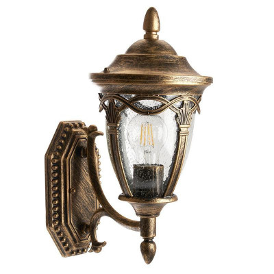 Светильник PL682 60Вт IP44 230В садово-парковый на стену вверх черн. зол. FERON 11693