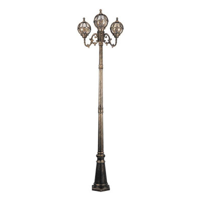 Светильник PL3709 3х60Вт E27 IP44 230В садово-парковый черн. зол. FERON 11389