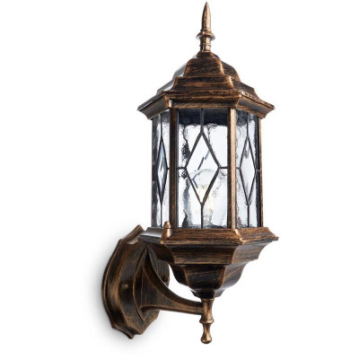 Светильник PL121 60Вт E27 230В садово-парковый черн. зол. FERON 11343