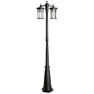 Светильник PL768 2х60Вт E27 IP44 230В садово-парковый черн. FERON 51822