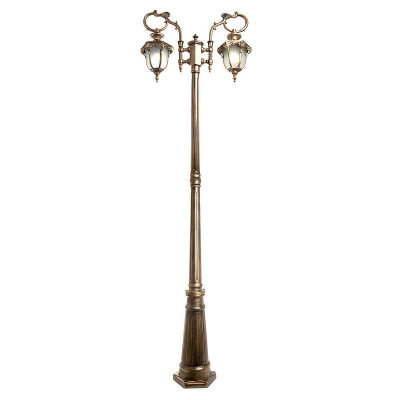 Светильник PL4048 2х60Вт E27 IP44 230В садово-парковый черн. зол. FERON 11428