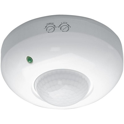 Датчик движения и освещенности SEN5/LX20B 1200Вт 6м 120град. (горизонт.) 360град. (вертикал.) бел. FERON 22006