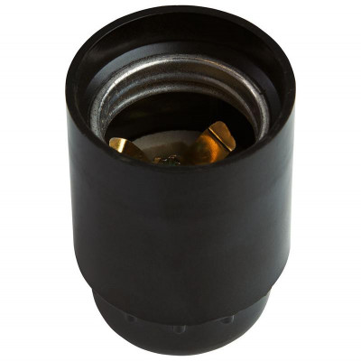 Патрон Е27 250В 4А 38х58мм карболит латунь черн. FERON 41040