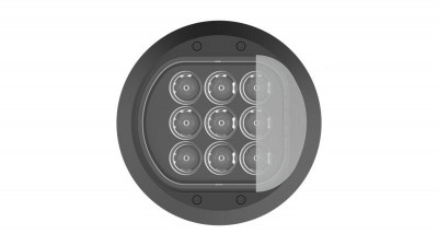 Светильник светодиодный AGR2 01 R 25W 80D R D140 BK 140х115мм 25Вт IP67 красн. свет архитектурный черн. Русский Свет 29210125027