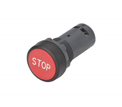 Кнопка моноблочная SB7 22мм с возвратом с маркировкой 