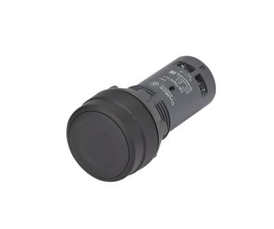 Кнопка моноблочная SB7 22мм с фиксацией пластик 1НО+1НЗ IP65 черн. SE SB7NH25