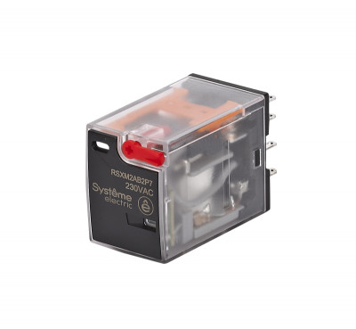 Реле 12А 2перекл. 230В AC тест кнопка LED SE RSXM2AB2P7