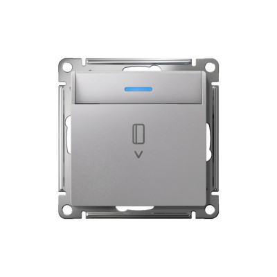 Выключатель карточный AtlasDesign 10А с подсветкой без задержки отключения механизм алюм. SE ATN000314