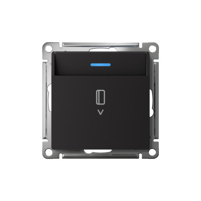 Выключатель карточный AtlasDesign 10А с подсветкой без задержки отключения механизм карбон SE ATN001014