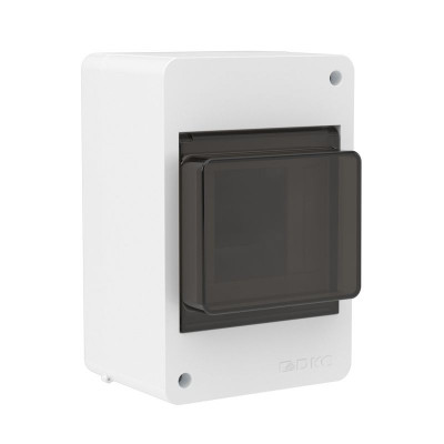 Щиток настенный Фрейм (FRAME) ЩРн-п-4 4мод. с тонированной дверцей бел. DKC F04W0WD