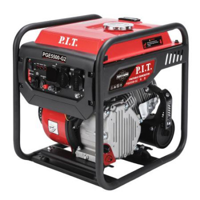 Генератор бензиновый инверторный 5.5/5.0кВт 236куб.см 4 такт 2х220В 12В 23А P.I.T. PGE5500-G2