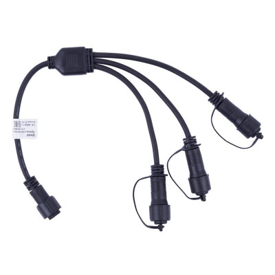 Провод-разветвитель для гирлянд UCX-F90 S3/0.4M/BK серии F90PRO 0.4м 3 выхода статика/мерцание IP67 черн. Uniel UL-00013235
