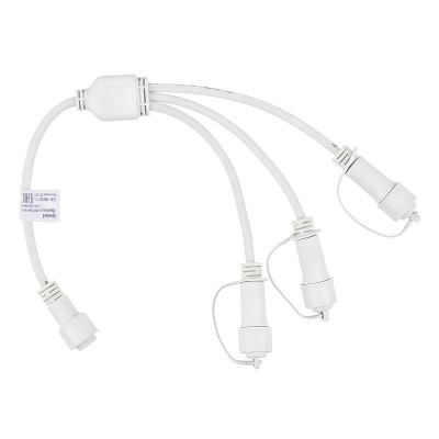 Провод-разветвитель для гирлянд UCX-F90 S3/0.4M/WH серии F90PRO 0.4м 3 выхода статика/мерцание IP67 бел. Uniel UL-00013234