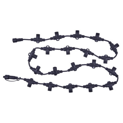 Провод-шина для гирлянд UCX-F90 T20/2M/BK серии F90PRO 2м 20 Т-коннекторов шаг 10см статика/мерцание IP67 черн. Uniel UL-00013217