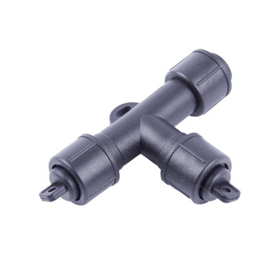 Соединитель для гирлянд F90RPO UTC-F90 Y3 BLACK Т-образ. 1 вход - 2 выхода черн. Uniel UL-00013228