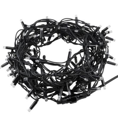 Гирлянда светодиодная ULD-F90PRO S10M-100/SBK WH 10м без вилки статическое свечение соединяемая 100 светодиодов бел. свет (4000К) IP67 провод черн. Uniel UL-00013209